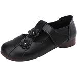 Chaussures de randonnée noires à bouts ronds pour pieds larges à lacets Pointure 38 look fashion pour femme 