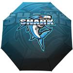 Parapluies pliants bleus à motif requins look fashion 