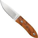 Maserin AM22, 923-RA Brown Poplar Burl, couteau fixe, Atillio Morotti design