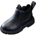 Mashaouyo Chaussures individuelles décontractées antidérapantes pour enfants - Chaussures de soirée - Chaussures de fête - Design simple - Chaussures d'hiver confortables, Noir , 24 EU
