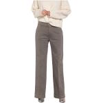 Pantalons classiques Mason's gris foncé en viscose à motif New York stretch Taille XS coupe regular pour femme 