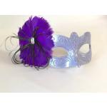 Masques vénitiens violet lavande à motif fleurs pour femme 