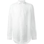 Chemises Massimo Alba blanches en lin pour homme 