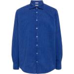 Chemises Massimo Alba bleu roi à rayures rayées à manches longues 