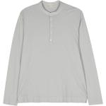 T-shirts Massimo Alba gris clair en jersey à manches longues à manches longues à col rond pour homme 