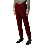 Pantalons chino Massimo Alba rouges en velours Taille XS pour femme 