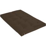 Matelas futon coton couleur chocolat 140x190