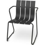 Chaises de jardin design Mater noires en acier 