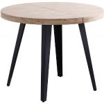 Tables de salle à manger design Mathi Design noires en acier extensibles diamètre 180 cm 