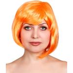 Perruques cosplay orange en fibre synthétique Tailles uniques look fashion pour femme 