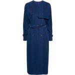 Robes Max Mara bleu marine en toile à manches longues midi à manches longues à col rond Taille XS pour femme 