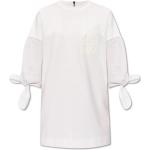 Robes Max Mara blanches à logo en popeline à manches courtes à manches courtes à col rond Taille XS pour femme 