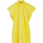 Mini robes Max Mara jaunes en popeline à volants minis à manches courtes Taille XS pour femme 