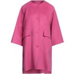 Manteaux en laine Max Mara rose fushia en laine à manches trois-quart à col rond Taille XXS pour femme 
