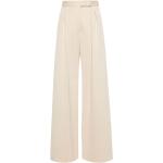 Pantalons taille haute Max Mara beiges en néoprène Taille XS W42 L36 pour femme 