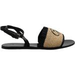 Sandales plates Max Mara noires Pointure 40 look fashion pour femme 