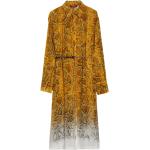 Robes en soie Max Mara jaunes en polyuréthane midi à manches longues Taille L classiques pour femme 