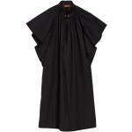 Mini robes Max Mara noires en popeline à volants minis à manches courtes Taille XL pour femme 
