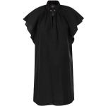 Mini robes Max Mara noires en popeline à volants minis à manches courtes Taille XS pour femme 