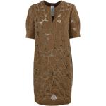 Robes Max Mara marron à imprimé animal à motif animaux à manches courtes à manches courtes à col rond Taille L pour femme 