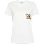 T-shirts à imprimés Max Mara blancs en jersey à clous à manches courtes à col rond pour femme 
