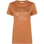 T-shirts col rond Max Mara camel en jersey à manches courtes à col rond pour femme 