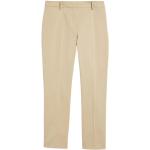 Pantalons droits Max Mara beiges en coton Taille XXS pour femme 