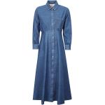 Robes Max Mara bleues en denim à manches longues midi à manches longues Taille XS pour femme 