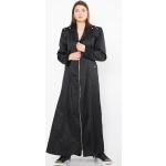 Trench coats noirs en satin plus size steampunk pour femme 