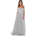 Maxis robes de mariée gris clair à paillettes maxi Taille 3 XL look fashion pour femme 