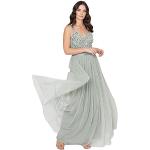 Robes de soirée de mariée vert bouteille en polyester à paillettes maxi Taille 3 XL look fashion pour femme en promo 