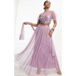 Jupes longues Maya violettes à sequins Taille XXS classiques pour femme en promo 