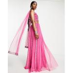 Jupes longues de mariage Maya roses à sequins longues Taille M classiques pour femme en promo 