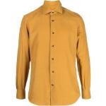 Chemises Mazzarelli jaune moutarde à manches longues à manches longues pour homme en promo 