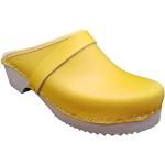 Sabots MB Clogs jaunes en cuir synthétique en cuir légers Pointure 35 look fashion pour enfant 
