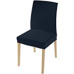 Housses de chaise bleus foncé en polyester en lot de 2 