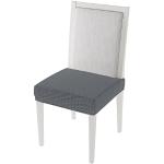 Housses de chaise gris foncé en lin extensibles en lot de 2 