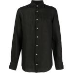 Chemises MC2 Saint Barth noires à manches longues à manches longues pour homme 