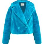 Vestes d'hiver MC2 Saint Barth bleues en peau lainée Taille L pour femme 