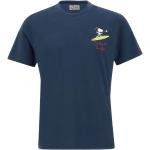 T-shirts col rond de printemps MC2 Saint Barth bleus Snoopy à manches courtes à col rond Taille XXL look fashion pour homme 