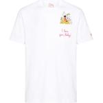 T-shirts à imprimés MC2 Saint Barth blancs en jersey Disney à manches courtes à col rond pour homme 