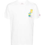 T-shirts MC2 Saint Barth blancs en jersey à manches courtes Les Simpson Bart Simpson à manches courtes à col rond pour homme 