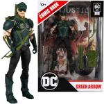McFarlane Toys – Figurine Green Arrow de 17,8 cm – Figurines DC Multiverse – Jouets Batman – Bande dessinée Batman à Collectionner à l'intérieur – 22 pièces Mobiles – Carte d'art à Collectionner