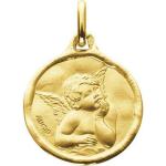 Médailles en or jaunes en or jaune finition satinée 18 carats made in France personnalisés 