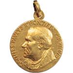 Médaille de Saint- Pape Jean Paul II (Pape Wojtyla)-En Argent sterling 925 Plaqué Or, Argent, sans_pierre, Argent, sans_pierre