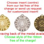 Médailles en or bronze personnalisés 