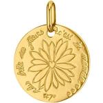Médaille ronde Fleur 16 mm (or jaune 750°)