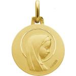 Médailles en or jaunes en or jaune finition satinée 18 carats made in France personnalisés pour bébé 
