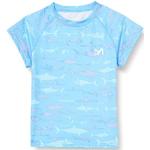T-shirts à manches longues bleus à motif requins enfant look fashion 