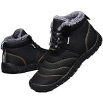 Bottes de neige & bottes hiver  pour le nouvel an noires en caoutchouc Pointure 48 plus size look fashion pour homme 
